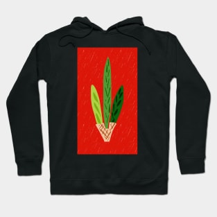 Lulav Red Print Hoodie